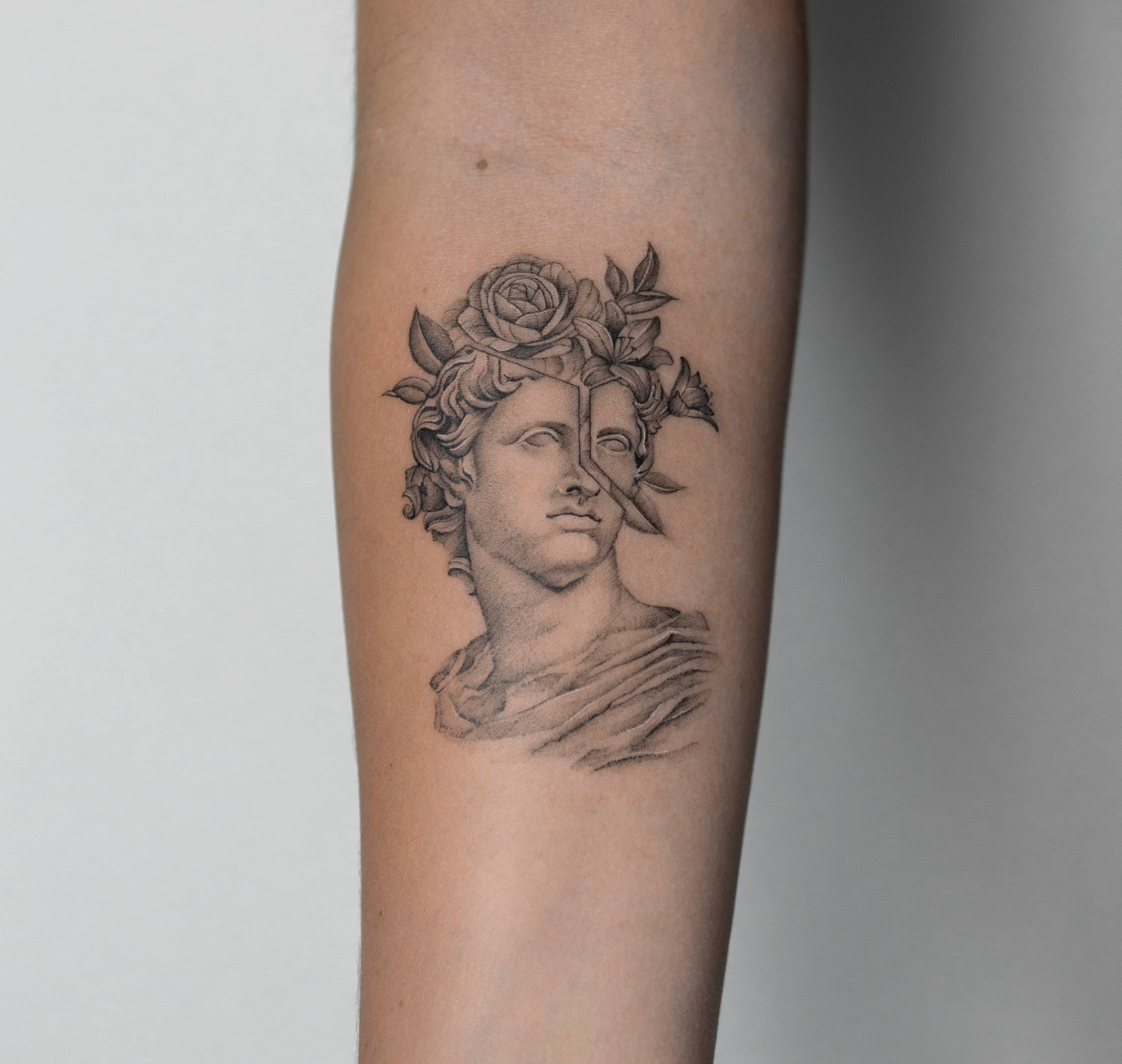 See the comments for details! Apollo piece done here in NYC. #tattoo |  TikTok